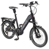 ZEMO Scooter 10D 20" (500 Wh),  10 Gang Kettenschaltung,  Unisexfahrrad,  Unisex,  Modell 2019,  20 Zoll,  schwarz matt,  schwarz matt,  46 cm