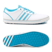 Adidas adicross V Damen Golfschuhe,  Weiß / Türkis