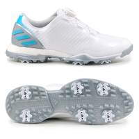 Adidas adipower 4orged BOA Damen Golfschuhe,  Weiß / Blau / Silbergrau