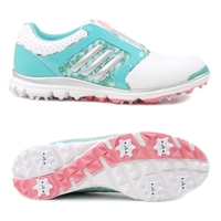 Adidas adistar Tour BOA Damen Golfschuhe,  Weiß / Türkis