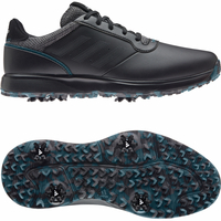 Adidas S2G Leather Spiked Herren Golfschuhe,  WIDE,  Schwarz / Grau