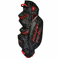 Bennington IRO Quiet Organizer 14 (QO 14) Waterproof Cartbag,  Black Flash / Red