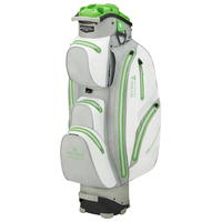 Bennington Sport Quiet Organizer 14 (QO 14) Waterproof Cartbag,  White / Silver / Lime