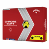 Callaway 2022 Chrome Soft TRUVIS Golfbälle,  Gelb / Schwarz,  12 Stück