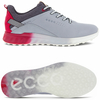 Ecco S-Three GTX Damen Golfschuhe,  Silbergrau / Hibiskus Rot