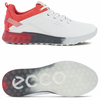 Ecco S-Three GTX Damen Golfschuhe,  Weiß / Hibiskus Rot