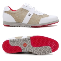 FootJoy Casual Collection Damen Golfschuhe,  WIDE,  Weiß / Beige