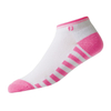 FootJoy Damen Golf Socken ProDry Sportlet,  Weiß / Pink gestreift,  1 Paar