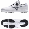 Mizuno Nexlite GS Spikeless BOA Herren Golfschuhe,  Weiß / Silber