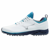 Mizuno Wave Cadence Spikeless Herren Golfschuhe,  Weiß / Blau