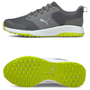 Puma 2022 Grip Fusion Sport 3.0 Herren Golfschuhe,  Dunkelgrau / Weiß / Grün