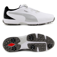 Puma Drive Fusion DISC Herren Golfschuhe,  Weiß / Schwarz / Silbergrau