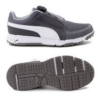 Puma Grip Sport DISC Junior Kinder Golfschuhe,  Dunkelgrau / Weiß