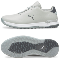 Puma PROADAPT ALPHACAT Leder Herren Golfschuhe,  Grau / Weiß