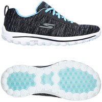 Skechers Go Walk Sport Damen Golfschuhe,  Schwarz / Blau / Weiß