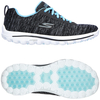 Skechers Go Walk Sport Damen Golfschuhe,  Schwarz / Blau / Weiß