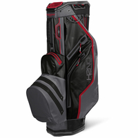 Sun Mountain 2022 H2NO LITE Waterproof Cartbag,  Black / Gunmetal / Bright Red