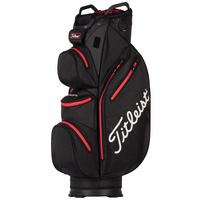 Titleist 2022 Cart 14 StaDry Waterproof Cartbag,  Schwarz / Weiß / Rot