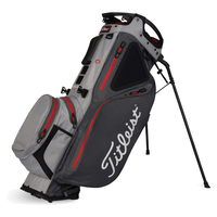 Titleist 2022 Hybrid 14 StaDry Waterproof Standbag,  Grau / Rot