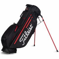Titleist Players 4+ StaDry Waterproof Standbag 2020,  Schwarz / Rot / Weiß