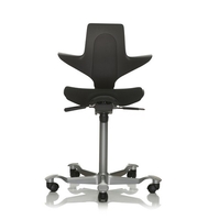 Capisco Puls 8020 schwarz Stoff: Nexus schwarz Sitzflächenmatte