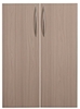 Hammerbacher 2x Schrank Türen Schranksystem Basic 3OH Nussbaum