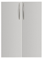 Hammerbacher 2x Schrank Türen Schranksystem Basic 3OH Silber