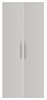 Hammerbacher 2x Schrank Türen Schranksystem Basic 5OH Silber