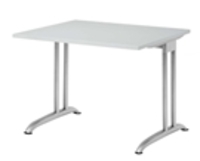 Hammerbacher BS08 Schreibtisch B-Serie Grau 80x80 cm