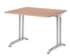 Hammerbacher BS08 Schreibtisch B-Serie Nussbaum 80x80 cm