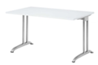 Hammerbacher BS12 Schreibtisch B-Serie Weiß 120 x 80 cm