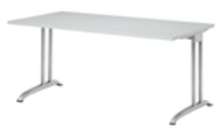 Hammerbacher BS16 Schreibtisch B-Serie Grau 160 x 80 cm