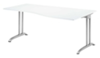 Hammerbacher BS18 Schreibtisch B-Serie Weiß 180 x 100 cm