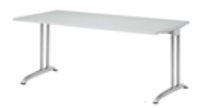 Hammerbacher BS19 Schreibtisch B-Serie Grau 180 x 80 cm