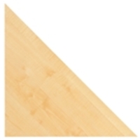 Hammerbacher Verkettungsplatte,  Anbautisch Eckwinkel 80 x 80 cm Ahorn