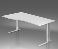 Hammerbacher XS18 Schreibtisch XS-Serie Weiß 180 x 100 cm