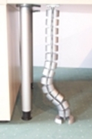 Kabelspirale vertikal silber