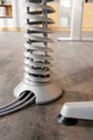 Kabelspirale vertikal silber flexibel