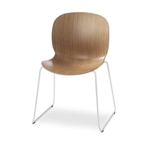 RBM Noor 6065 Furnierschale 3D Kufengestell ungepol. Stapelbar,  Verkettbar