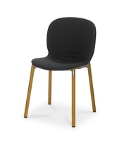 RBM Noor 6080F Kunststoffschale Holz-Fuß Esche massiv Aluhalter gepolstert