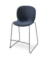 RBM Noor 6090F up Kunststoffschale Kufengestell gepol. Stapelbar 63 cm Sitzhöhe