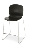 RBM Noor 6095 up Furnierschale 3D Kufengestell ungepol. Stapelbar Sitzhöhe 63 cm
