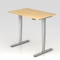 Schreib­tisch Ham­mer­ba­cher XDSM 12 ahorn, elek­trisch hö­hen­ver­stell­bar,  120 x 80 cm mit Memory Funktion