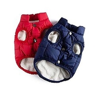 2 Schichten Fleece gefütterte warme Hundejacke für Welpen Winter kaltes Wetter,  weicher winddichter kleiner Hundemantel Lightinthebox