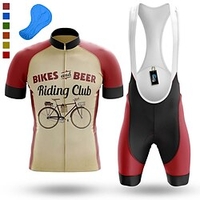 21Grams Herren Kurzarm Fahrradtrikot mit Trägerhosen Sommer Elasthan Polyester Schwarz / gelb Grün Khaki Lustig Fahhrad Sportkleidung 3D-Pad Atmungsaktiv Rasche Trocknung Tasche auf der Rückseite Lightinthebox