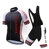 21Grams Herren Kurzarm Fahrradtrikot mit Trägerhosen Sommer Polyester Schwarz Weiss grau Grün Schottenstoff Kariert Fahhrad Sportkleidung 3D-Pad Atmungsaktiv Rasche Trocknung Reflexstreiffen Sport Lightinthebox
