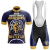 21Grams Herren Kurzarm Fahrradtrikot mit Trägerhosen Winter Sommer Elasthan Polyester Blau Grün Dunkelmarine Fahhrad Sportkleidung 3D-Pad Rasche Trocknung Atmungsaktiv Tasche auf der Rückseite Sport Lightinthebox