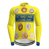 21Grams Herren Langarm Fahrradtrikot Winter Gelb Neuheit Fahhrad Trikot / Radtrikot Oberteile Bergradfahren Straßenradfahren Rasche Trocknung Sport Bekleidung / Mikro-elastisch / Athlässigkeit Lightinthebox