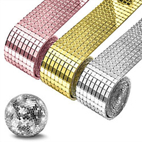 4 100 cm selbstklebende mosaik wandpaste 1464 kreative diy glas spiegelpaste dekoration wohnzimmer party Lightinthebox