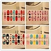 4 3D diffeerent Design Selbst Adhensive Cartoon Nail Art Sticker Wrap falsche Nagel-Spitze-Dekoration Full Cover